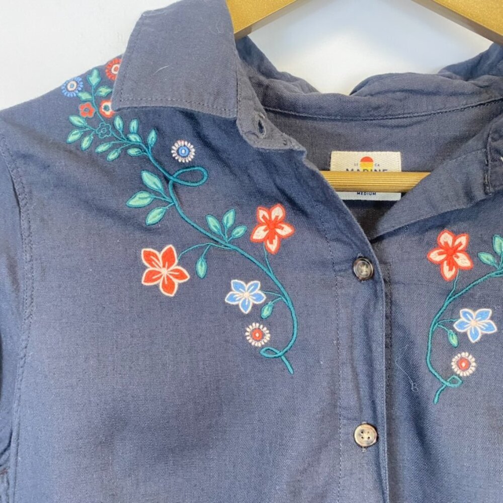 Marine Layer Embroidered Button Down - Picture 4 of 11